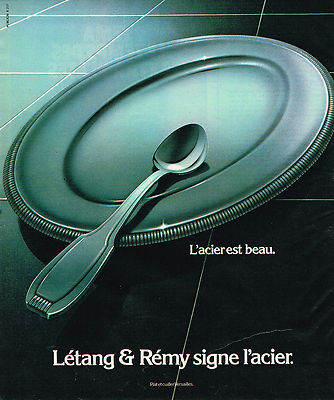 PUBLICITE ADVERTISING 035  1978  LETANG & REMY  série VERSAILLES art de la table