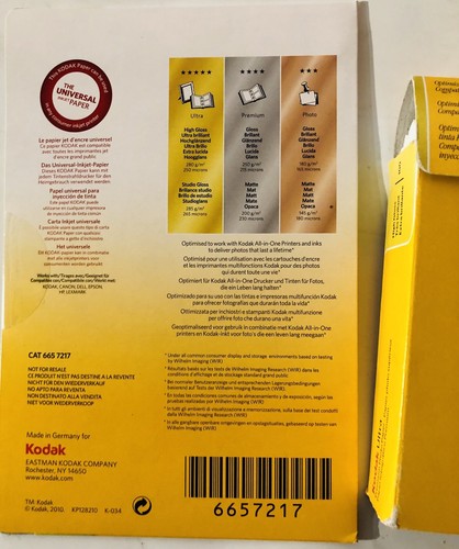 Kodak Ultra Premium Photo Paper, 4 x 6 Inches, High Gloss, Opened 75% Full