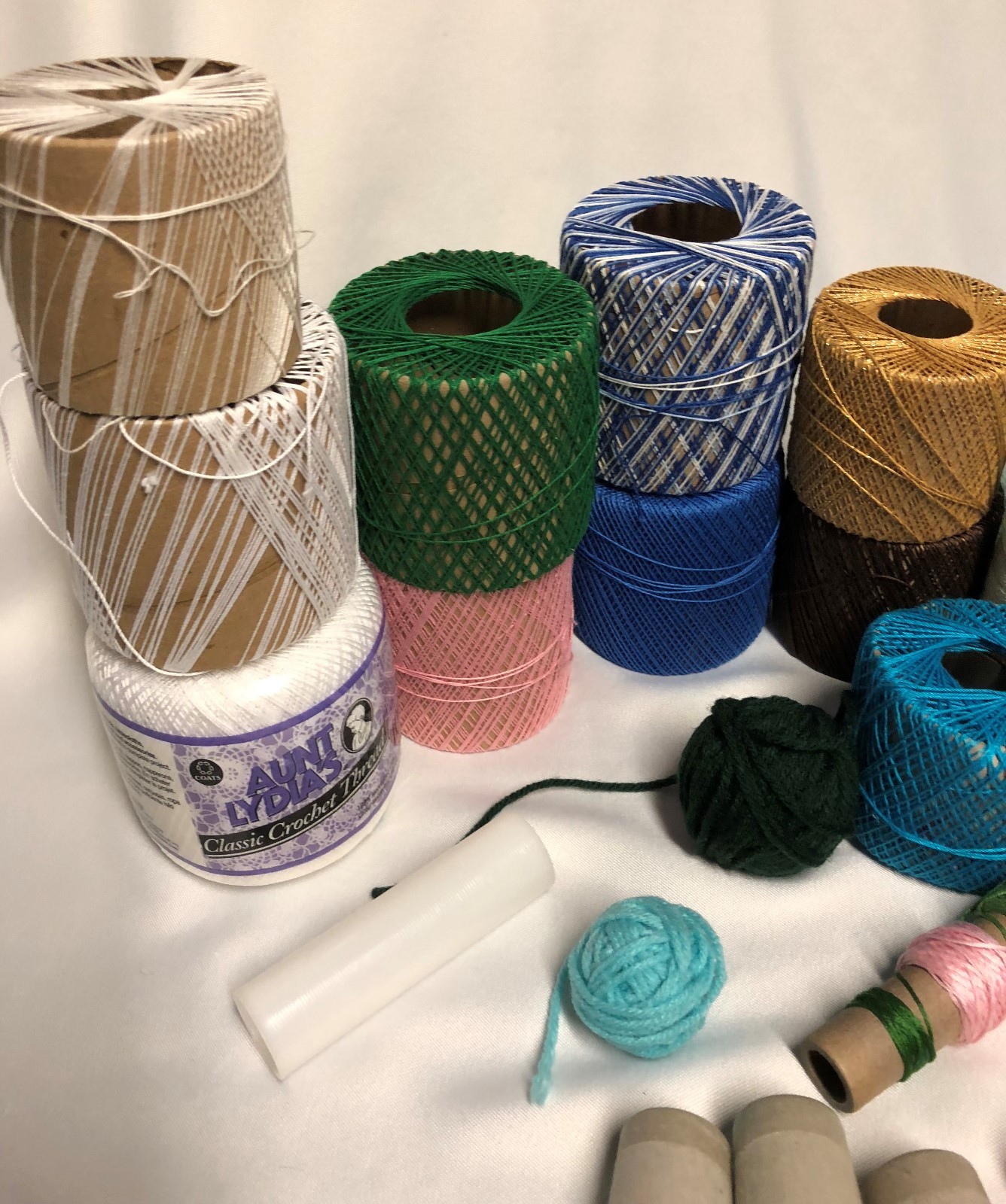 HUGE LOT of Crochet Thread 20 Balls of Crochet Lace Thread