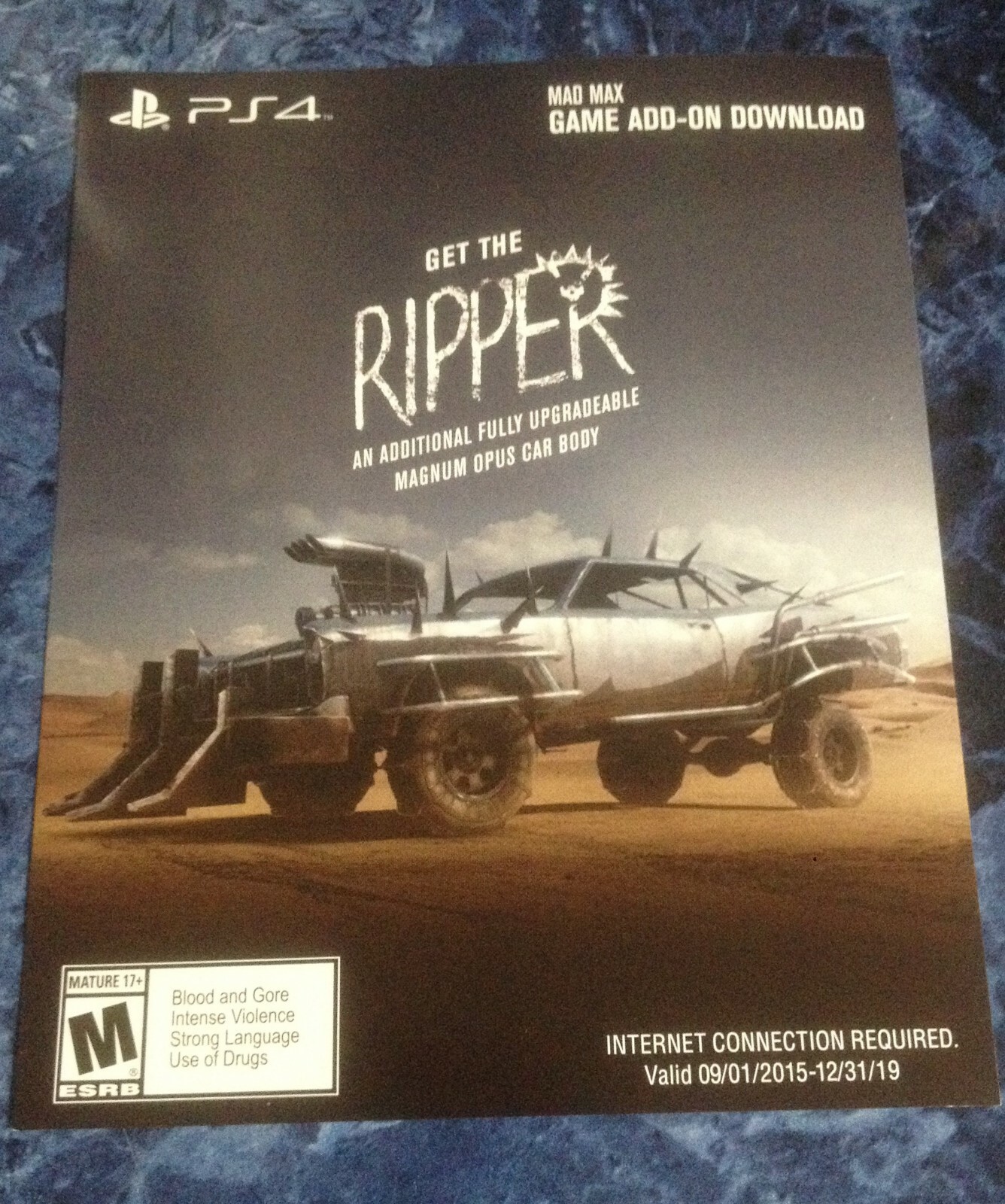 Mad Max PS4 2 Exclusive Download Codes DLC Ripper and Warrior Pack Game Add-On