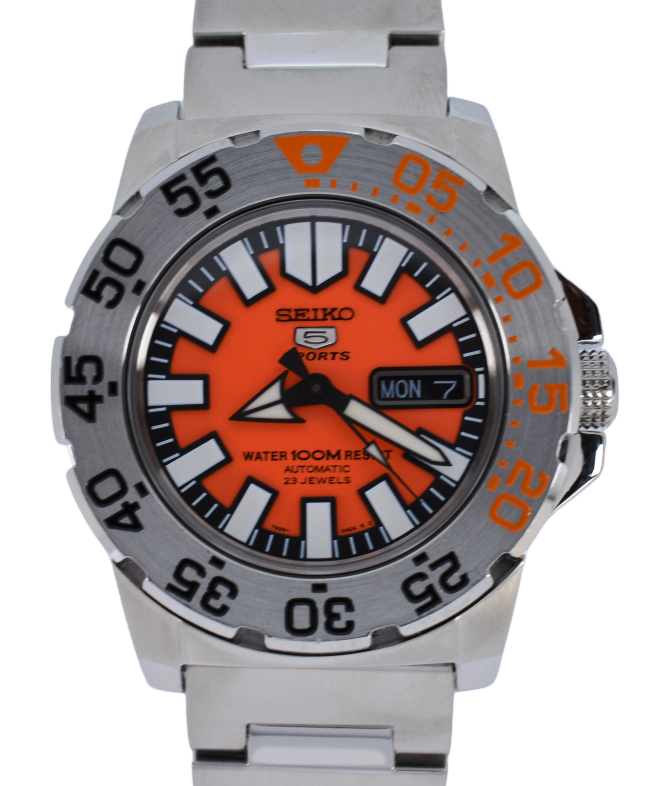 Men's Seiko 42mm Baby Monster Orange Dial 7S36-03D0 Men's Seiko 42mm Baby Monster Orange Dial 7S36-03D0
