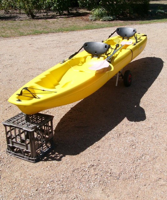 SNAP ONTOP Tandem KAYAK 3 piece 2 PADDLES 2 LIFE JACKETS | Kayaks