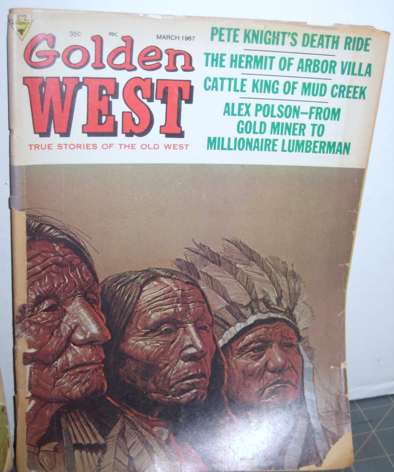 2 Real West 1 Golden West pulp western magazines Jan. 64 Spring 68 Mar. 1967