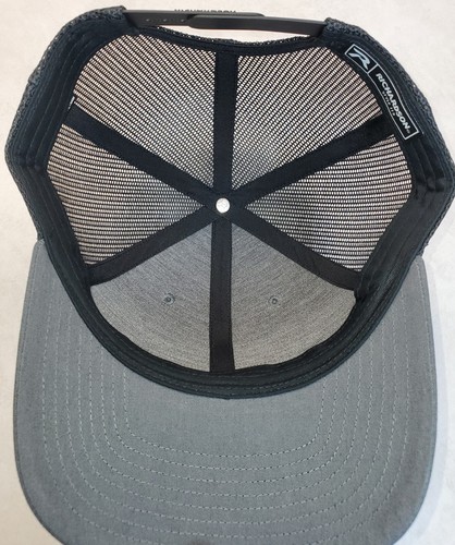 HD Wing Patch on Richardson 112 Trucker Hat Snapback Charcoal/Black