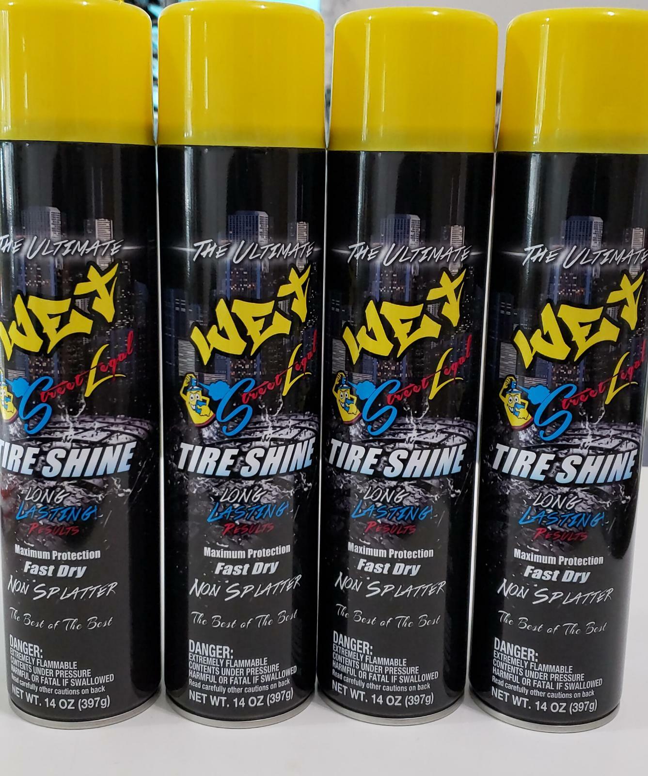 4 Street Legal Ultimate Wet Tire Shine Spray 14oz Long Lasting Ever