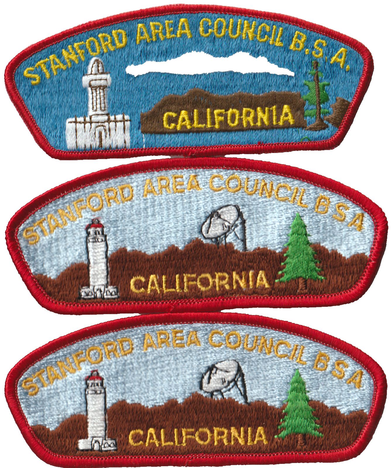 Stanford Area Council CA Set of 2 CSPs Red Bdr (AR3839)