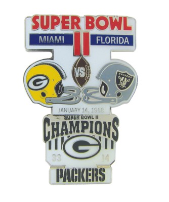 Большая памятная булавка Green Bay Packers Super Bowl II, 3