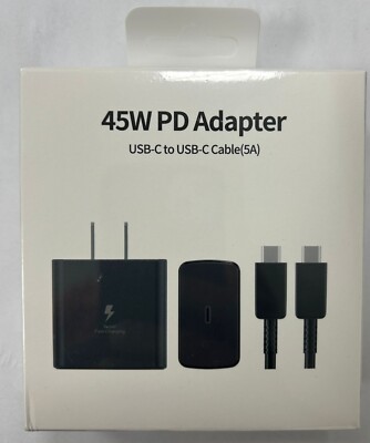 45W USB-C Super Fast Wall Charger + Cable For Samsung Galaxy S20 S21 S22 S23 S24