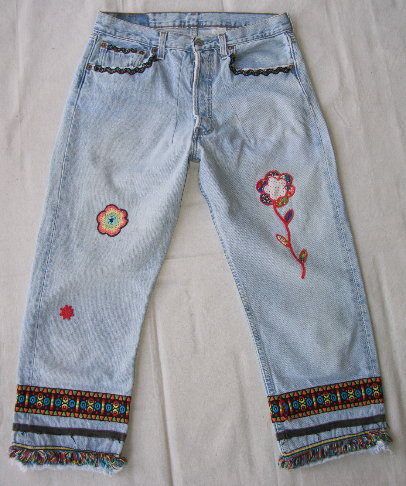 Levis Vtg 80's Custom 501 High-Rise Mom Jean Crop Wm Sz 28