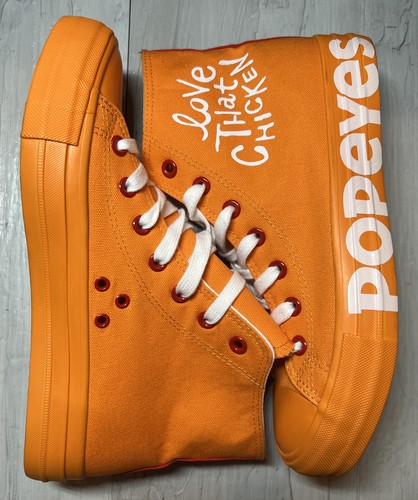 POPEYE'S CHICKEN CAJUN KICKS ORANGE SHOES WOMEN'S SIZE 10