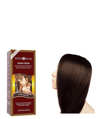 Surya Nature, Inc Темно-коричневый крем с хной, 2,31 унции крема