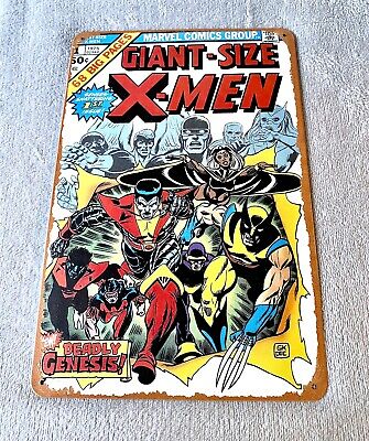 X-MEN Giant Size 8  X 12  Marvel Comics Group Retro Vertical Tin Sign