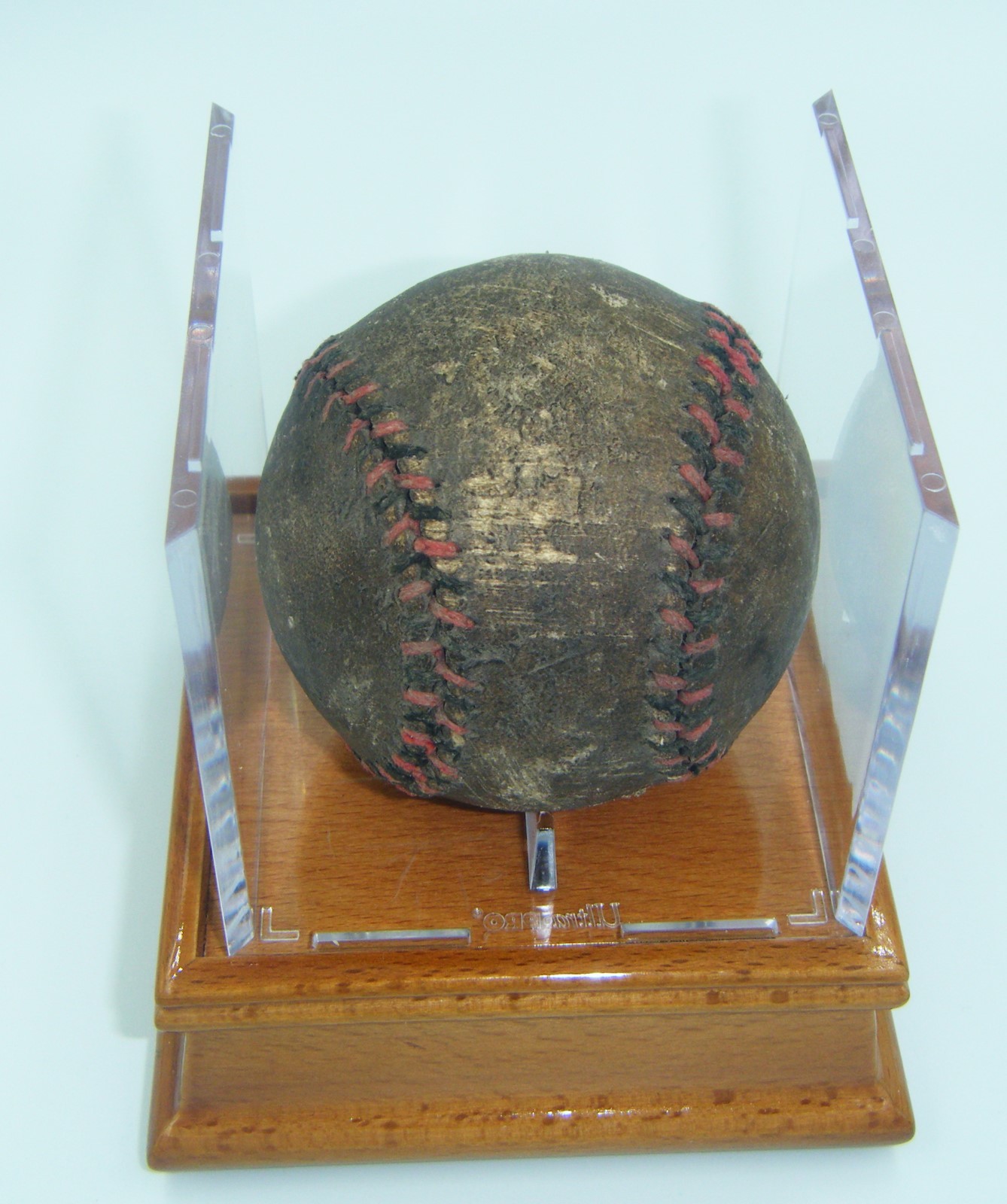 Early 1900’s Red & Black Stitched Baseball Nice Condition No Markings
