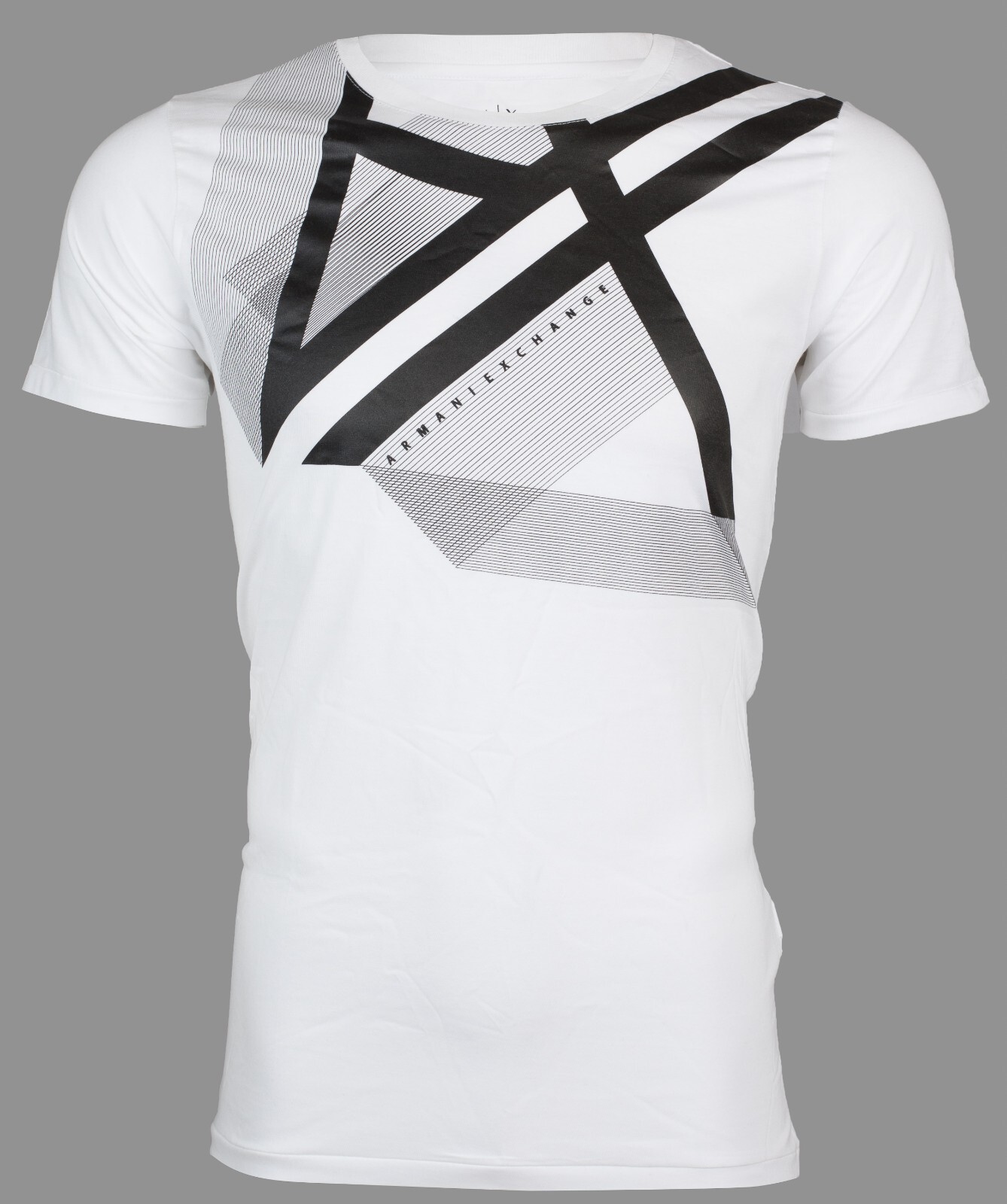 Armani Exchange HULO White Tシャツ ARMANI EXCHANGE White RIGHT SIDE UP Short Sleeve Slim Fit