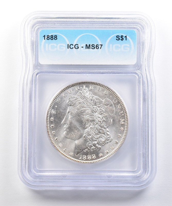 1888 Morgan Silver Dollar MS67 ICG *0433