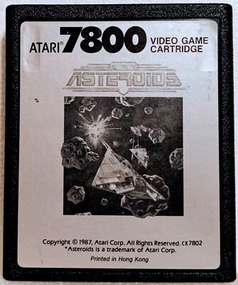 Vintage Atari 7800 Asteroids Video Game Cartridge