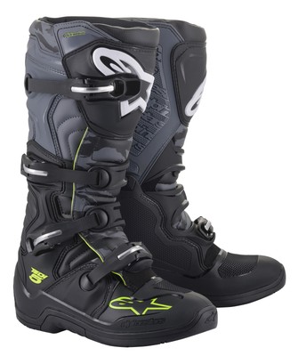 Pre-owned Alpinestars Tech 5 Boots Blk/cool Grey/ylw Fluo Sz 08 2015015-1055-8