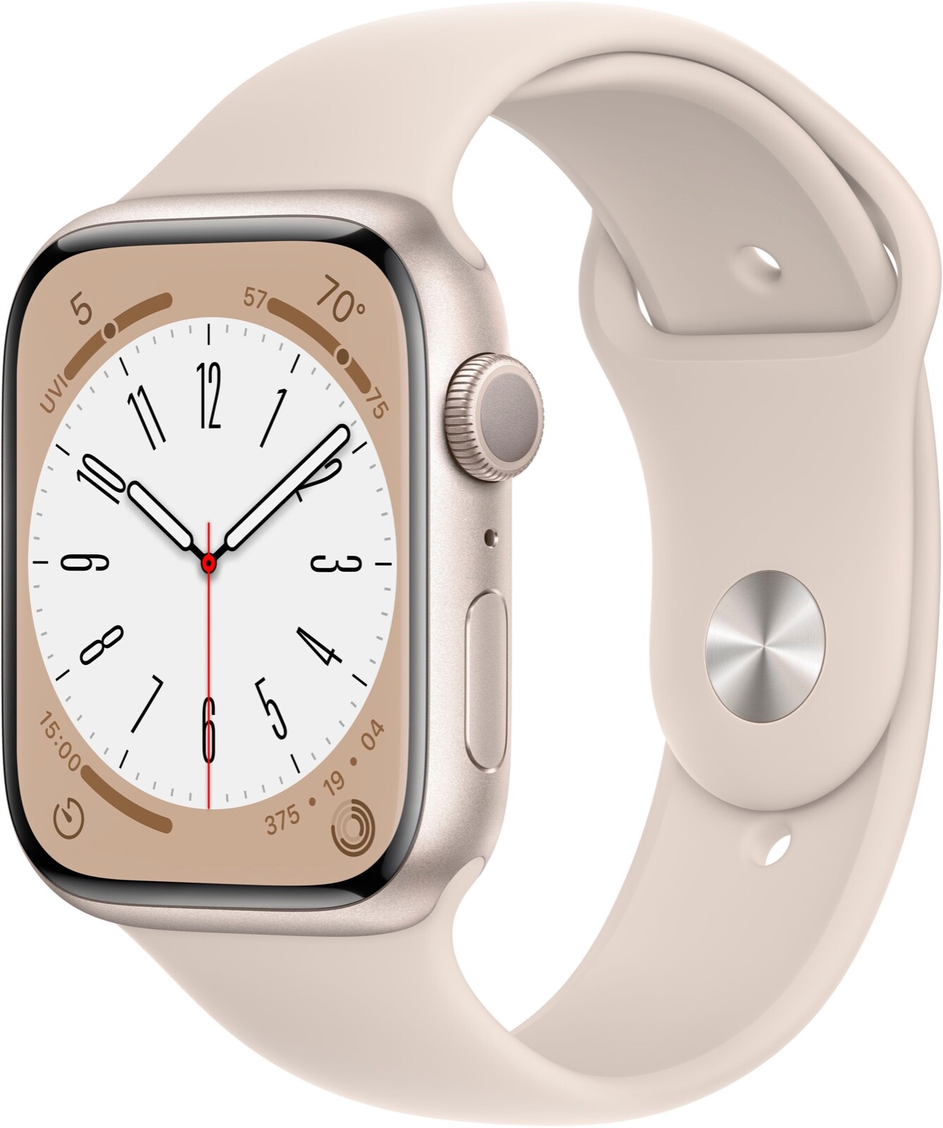 Apple Watch Series 8 41 мм GPS Starlight со спортивным ремешком S/M Starlight
