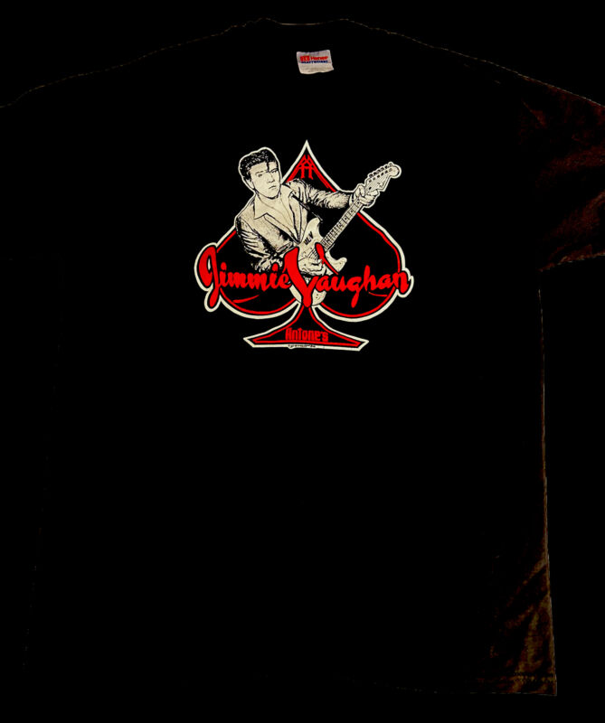 vintage  Jimmie Vaughan Antones Band T-Shirt Stevie Ray  Mens Large