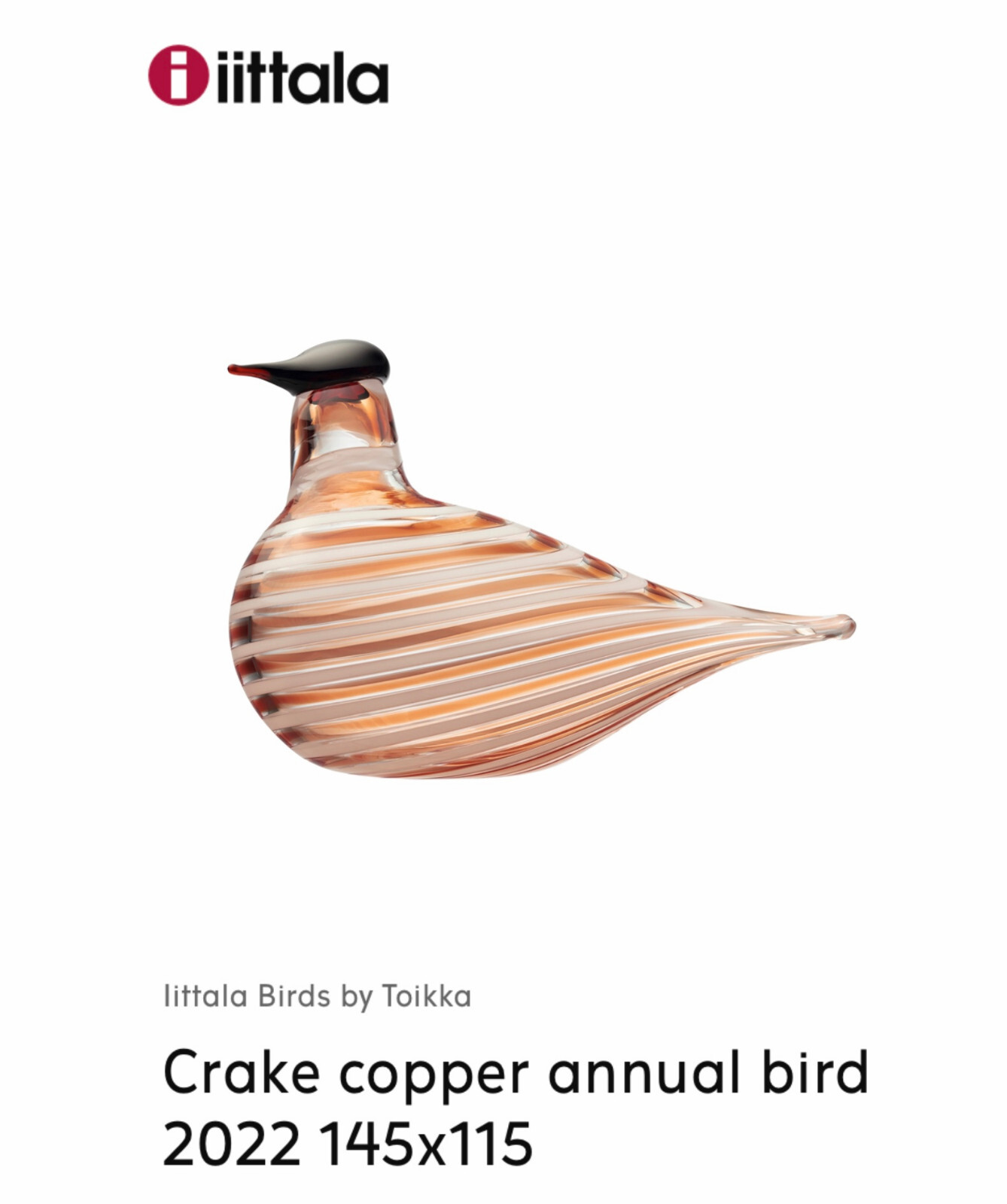 工芸品 Oiva Toikka Bird AAPISKUKKO 工芸品 Oiva Toikka Bird AAPISKUKKO iittala Toikka Aapiskukko