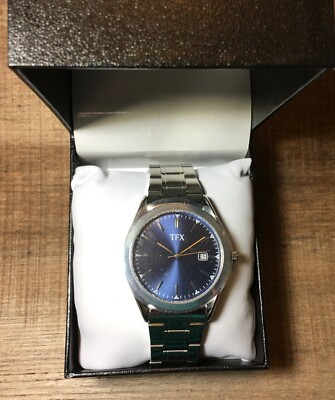 New in Box TFX by Bulova Men s Stainless Steel Watch with Blue Dial 36B107
