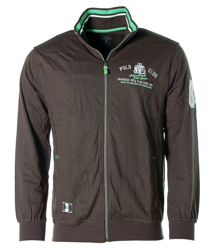 Kitaro Herren Sweatjacke Jacke Stehkragen L Taupe A9690