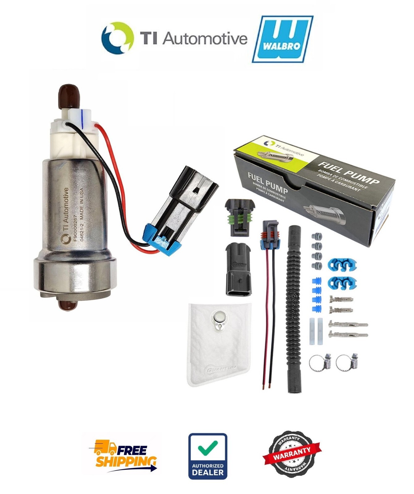GENUINE WALBRO/TI F90000267 450LPH E85 COMPATIBLE INTANK