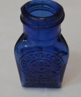 McCormick & Co. Balto Cobalt Blue Bee Poison Bottle Patented July 8th 1902...