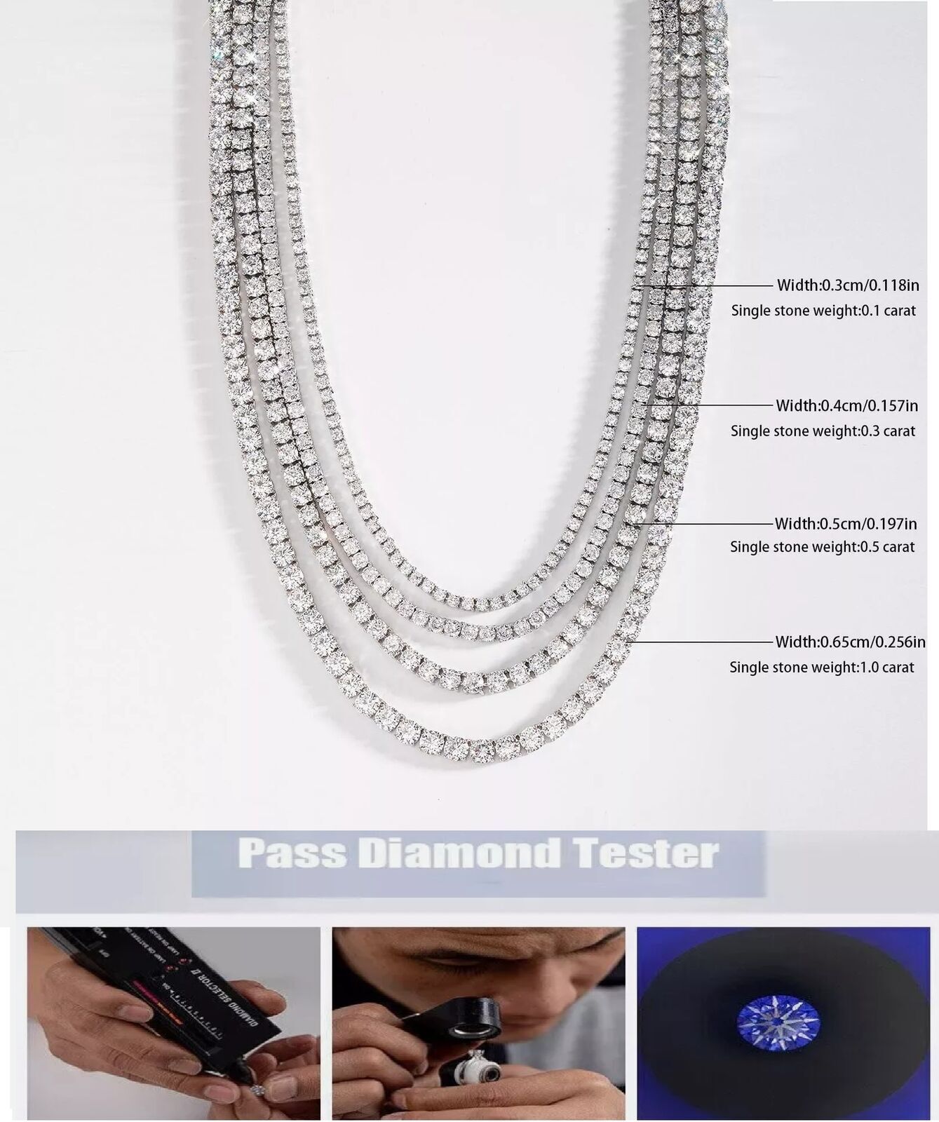 ☆TATIANA☆ Silver 925 moissanite 05 carat necklace DN0001 Joy of Love Moissanite Pendant Necklace| 925 Sterling Silver