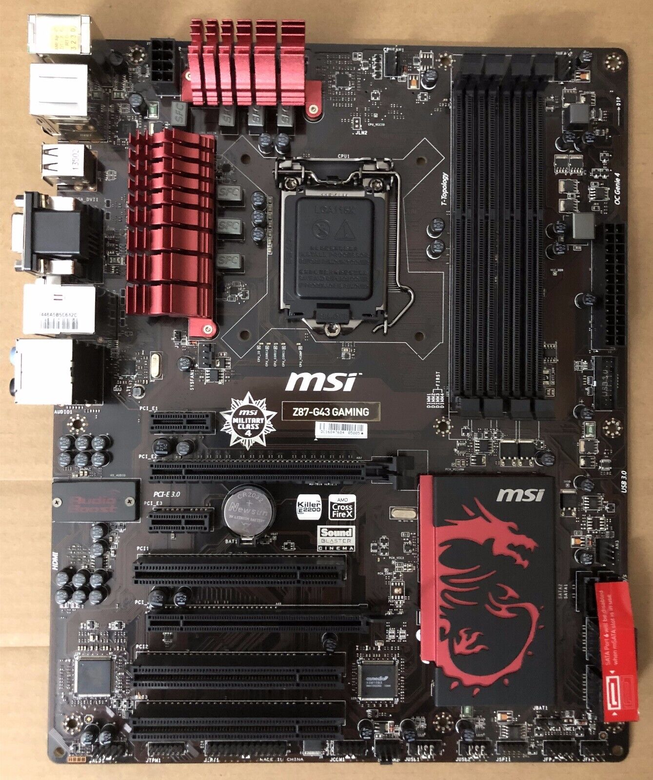 MSI Z87-G43 GAMING Motherboard LGA1150 Chipset Intel Z87 MSI Z87-G43 GAMING Motherboard LGA1150 Chipset Intel Z87