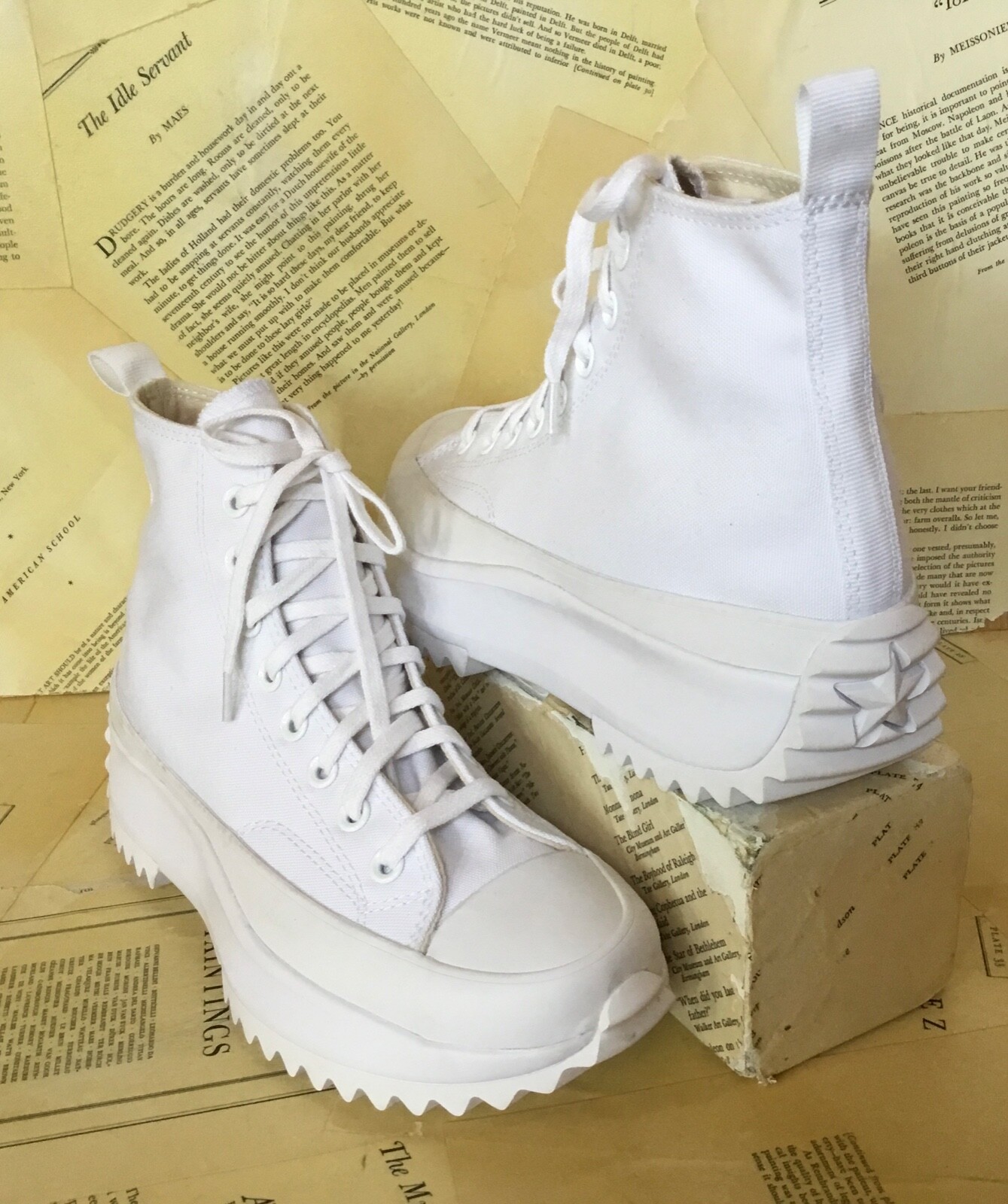 

Белые парусиновые кроссовки Free People Converse Run Star Hike на платформе W9.5, НОВЫЕ, Белый, Converse Run Star Hike