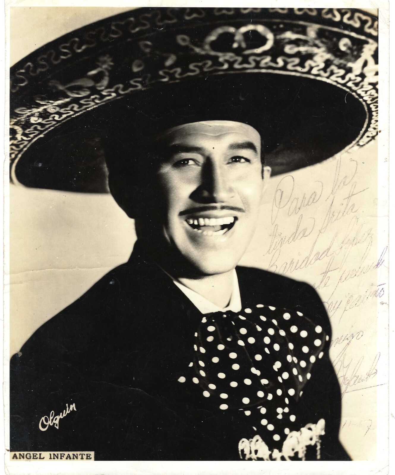 MEXICAN ACTOR & SINGER ANGEL INFANTE, AUTOGRAPHED VINTAGE PHOTO | eBay