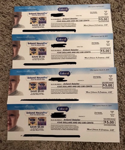 $50 VALUE SIMILAC & $20 ENFAMIL BABY FORMULA CHECKS / COUPONS