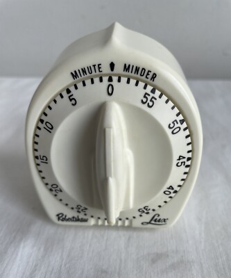 Vintage Robertshaw Lux 60 Minute Mid Century Kitchen Timer Minute Minder