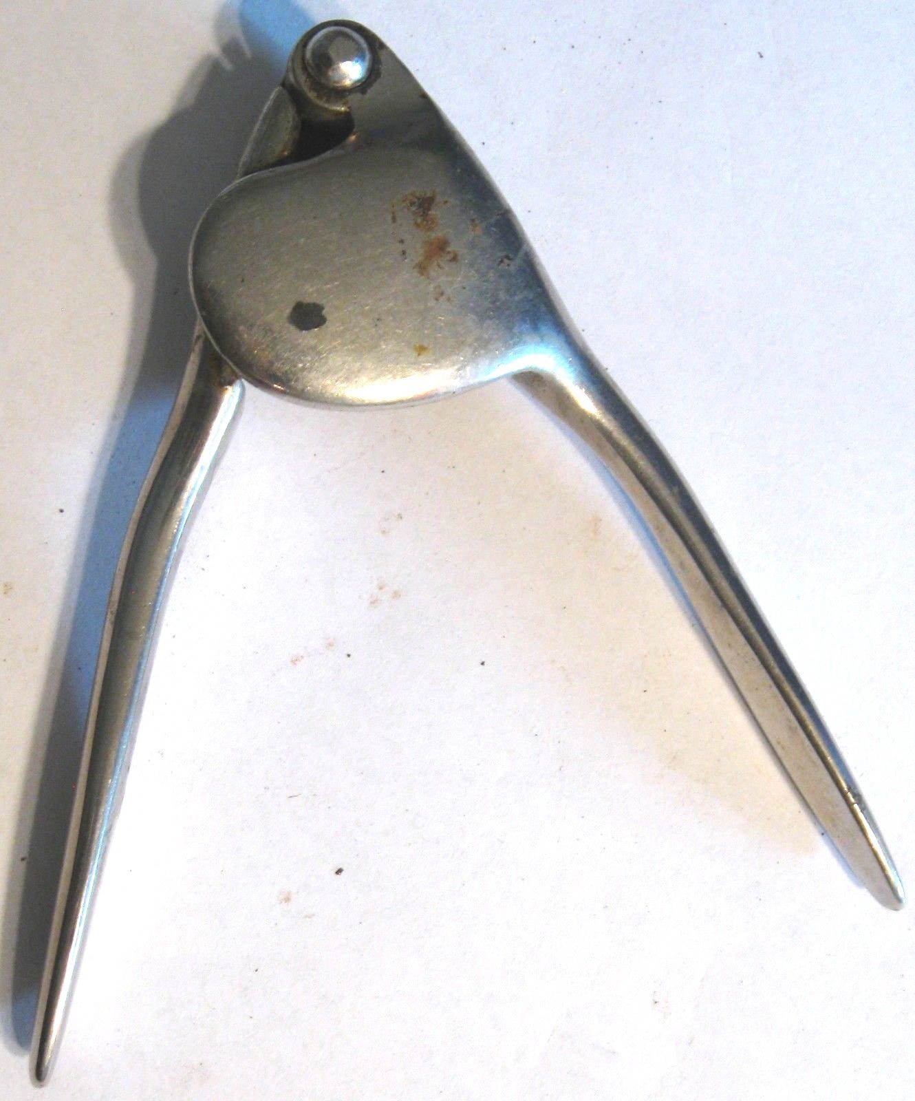 VINTAGE NUTCRACKER NICKEL PLATED CAST IRON HARPER SUPPLY COMPANY MADE IN U.S.A.