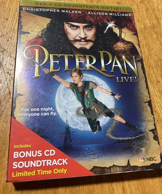 Peter Pan Live! (DVD, 2014) Christopher Walked Bonus CD Soundtrack New Sealed.