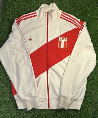 Vintage/Retro Adidas Originals FPF Perú Soccer Team Track Jacket (Argentina '78)