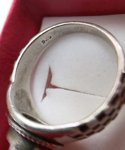 VINTAGE STERLING SILVER STAR RING SIZE 10 (19.75mm) 925 FINE SIGNED