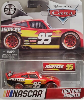 Disney Pixar Cars Nascar Metal Series Lightning McQueen Rusteze #95 
