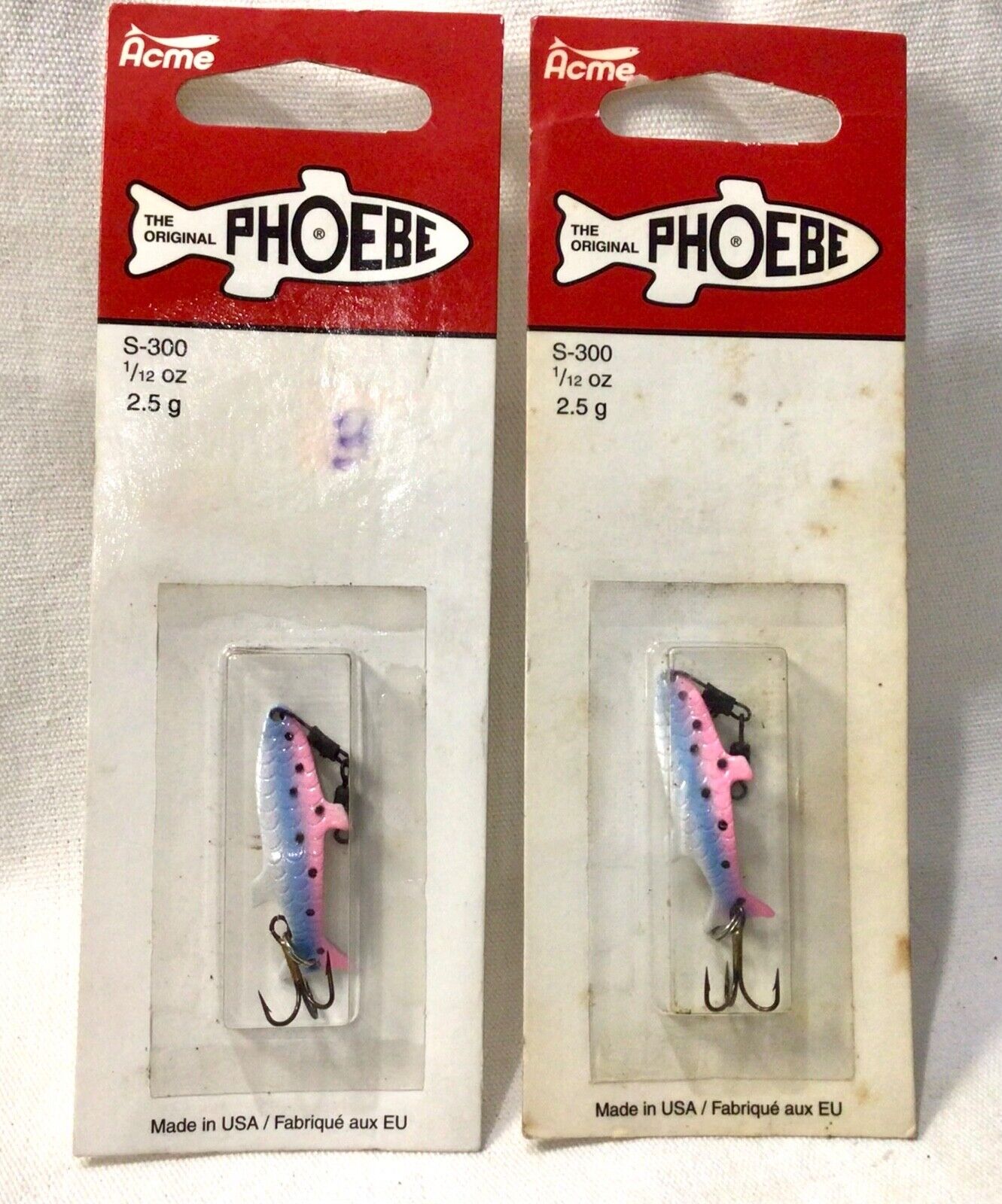 Купить 2 Acme PHOEBE LURES *S-300 1/12 oz* Rainbow trout pink blue