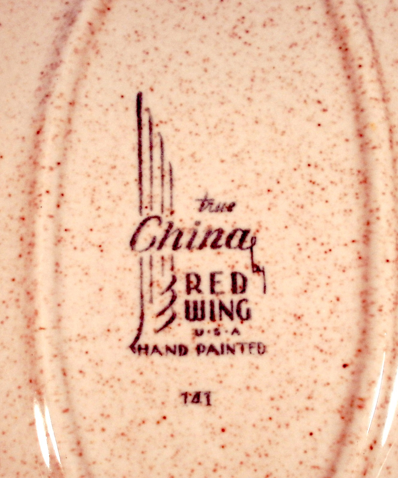 Serving Platter Tray Red Wing Lute Song Hand-Painted China