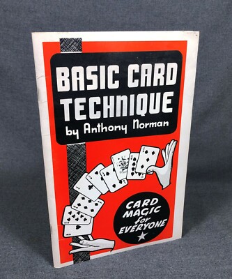 Basic Card Technique Anthony Norman Magic Trick Book 1968 Louis Tannen