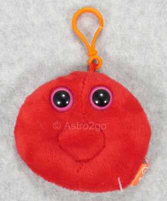 GIANT MICROBES-RED BLOOD CELL KEY CHAIN-Stuffed Plush Hemoglobin Biology Medical