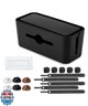 Bates- Cable Management Box, Medium, Cable Organizer Box, Cord Organizer Box, Cable Box Organizer, Cord Management Box, Cord Hider Box, Cord Box for Wires on Floor, Power Strip Cover Box Baby Proof