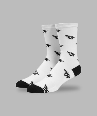 PAPER PLANES ROC NATION WHITE Mens Crew Socks Large L (9-12) New With Tags NWT
