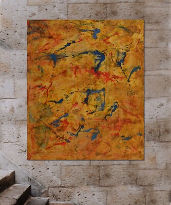 Jackson Pollock style￼￼ Canvas painting￼ 72  X 60 Abstract,Modern,XL,5ftX6ft