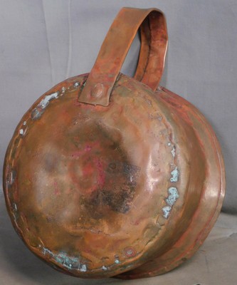 Antique Hammered Rivet Dovetail Copper Commode Chamber Pot Potty EARLY Primitive