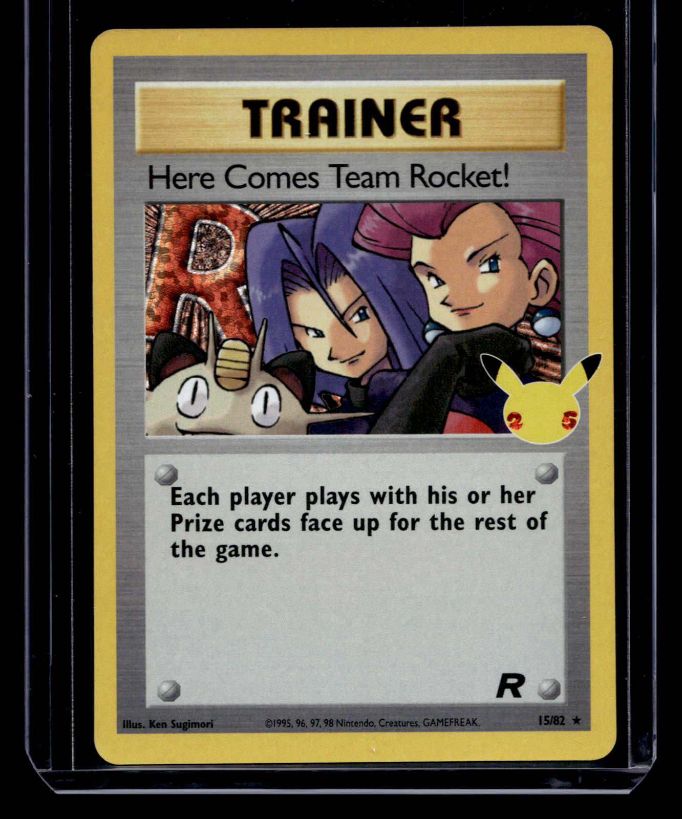 Here Comes Team Rocket! Celebrations 15/82 Pokemon Trainer Card
