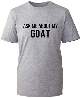 Ask Me About My Goat Flip T-Shirt, Funny Goat Face Costume Dress Unisex Top