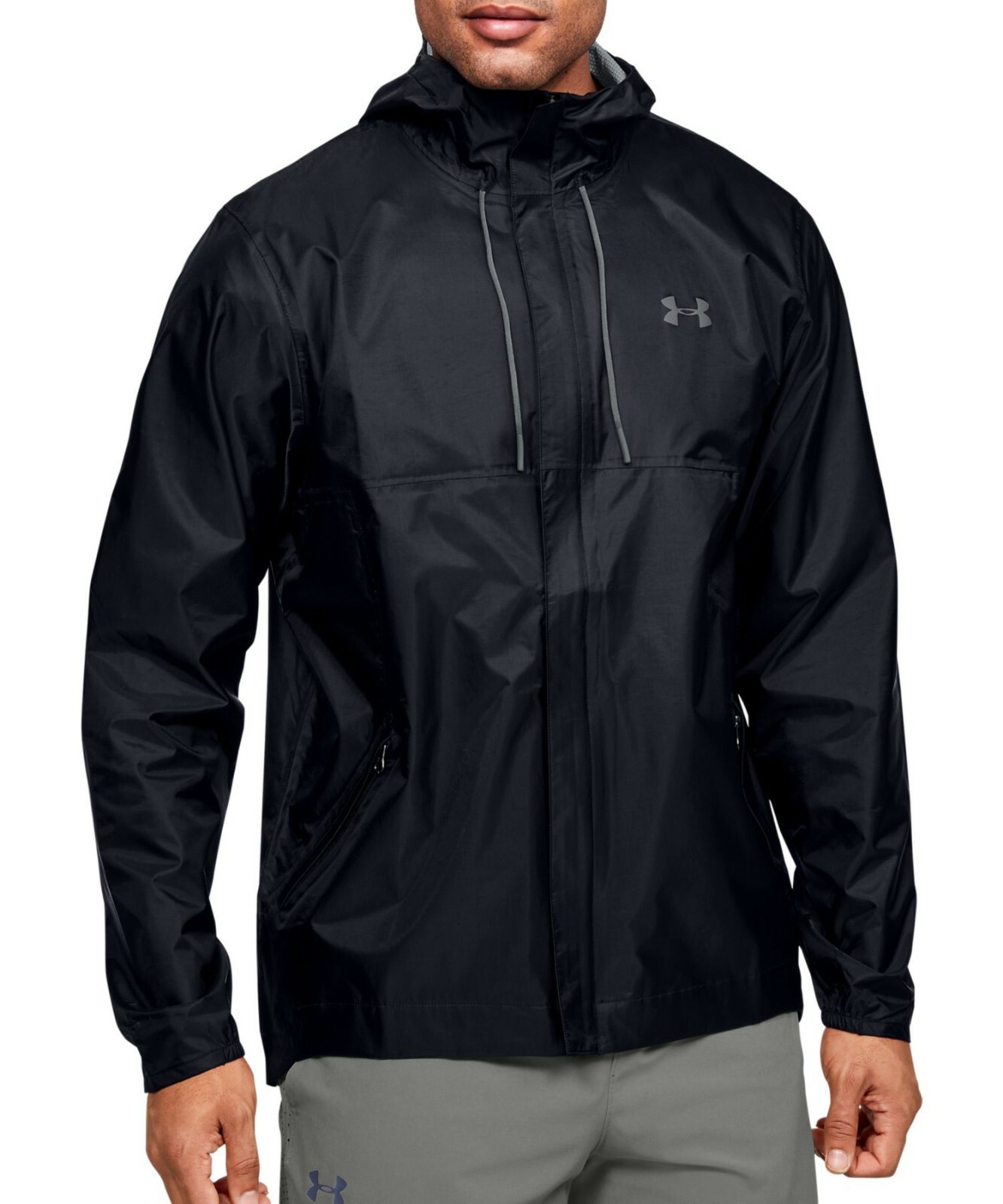 

Куртка Under Armour UA Cloudburst Shell с капюшоном и полной молнией — размер L или XL НОВИНКА!, Черный
